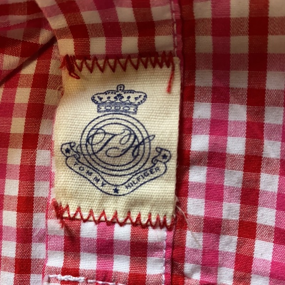 Tommy Hilfiger retro ruffle gingham fitted blouse. Size L ❤️ - Picture 8 of 8